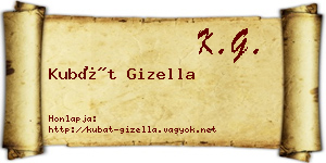 Kubát Gizella névjegykártya